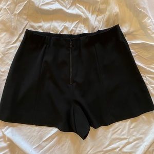 High waisted black shorts